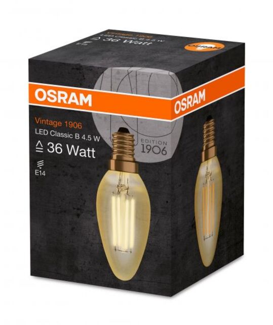 LED крушка Osram Vintage 1906 свещ Gold 36 [2]