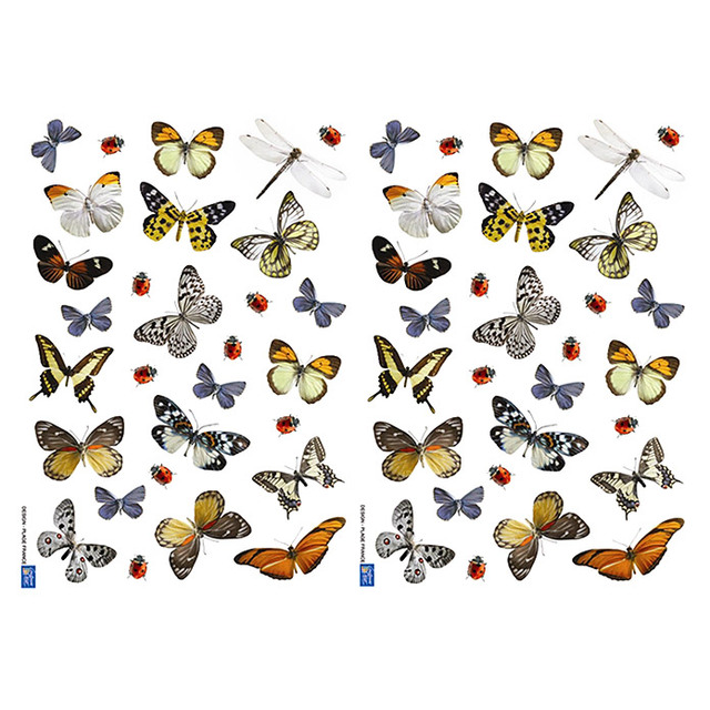 Декоративен стикер Пеперуди и калинки [2]