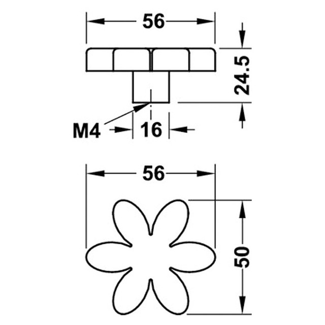 Мебелна дръжка цвете [2]