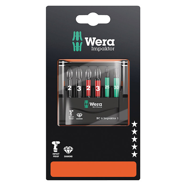 Комплект битове Wera Mini-Check Impaktor 4 [1]
