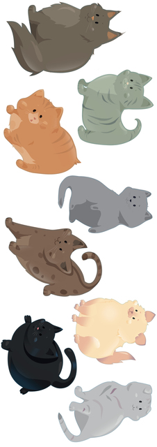 Декоративен стикер Plage Cats [2]