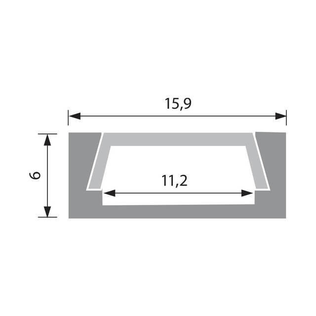 Алуминиев профил за LED ленти Vivalux Profile S 2M KIT [2]