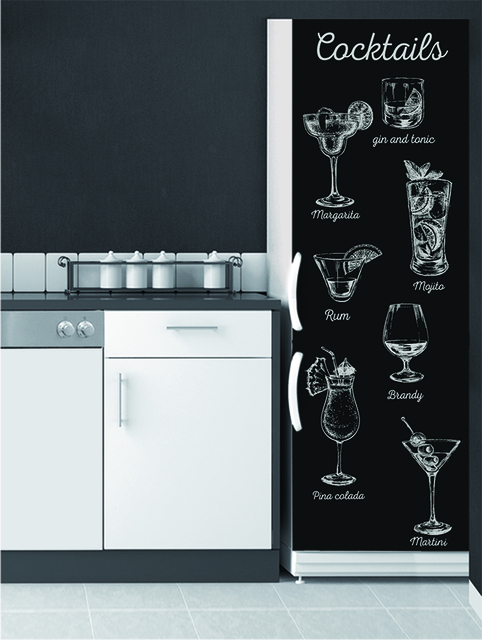 Декоративен стикер за хладилник Plage Чаши за коктейл [1]