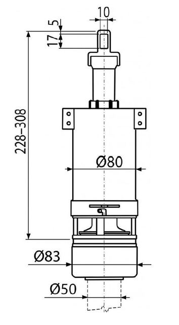 Изпразващо устройство за ниско стоящо казанче Alca A02 [2]