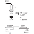 Инфрачервен сензор за контрол на осветлението Paulmann [1]
