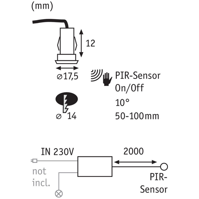 Инфрачервен сензор за контрол на осветлението Paulmann [2]