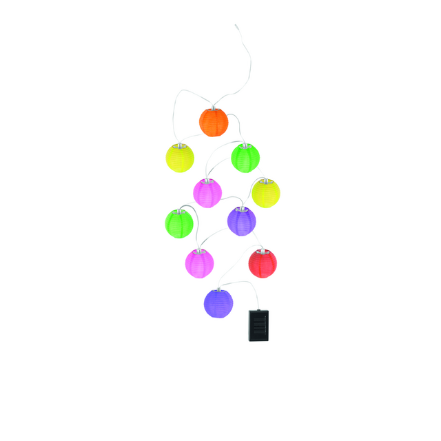 Соларен LED гирлянд с цветни топки Globo [2]