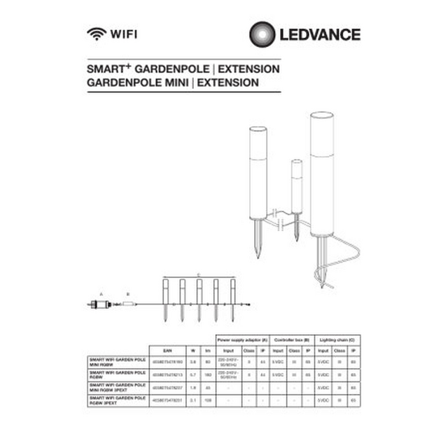 Комплект LED градинско осветление Ledvance Pole Mini RGBW [2]